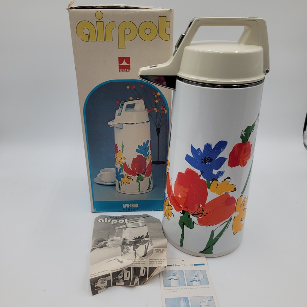 VTG Everest Airpot 1.9L Floral Vacuum Insulated Beverage Dispenser‎ APN-1900